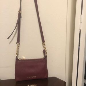 Maroon Michael Kors Crossbody Bag